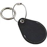 Tracker-Hülle für Hundehalsband, tropfenförmige PU-Leder-Tracker-Hülle mit Schlüsselring – schützende Tracker-Abdeckung mit Metallringschloss, Artikelfinder-Zubehör für Haustiere, Katzen, Hunde