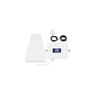 Signal Booster Kit Telefon Signalverstärker Handy Signal Booster Mobile Signal Repeater Tri Band Signal Booster Repeater mit logarithmischer Periodenantenne Omnidirektionale Deckenantenne 2G 3G 4G