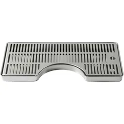 BieTal® Tropfblech Tropfschale Abtropfblech Tropfkasten 40x20x2,6cm Edelstahl & Rundung
