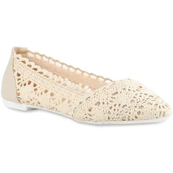 Damen Klassische Ballerinas in Creme