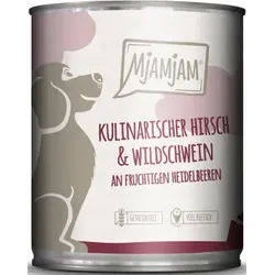 Hunde - Nassfutter MJAMJAM Dog Adult Hirsch & Wildschwein, 800 g