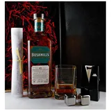 Geschenk Bushmills 10 Jahre irischer Whiskey +  1 Original Glas + 2 Kühlsteine