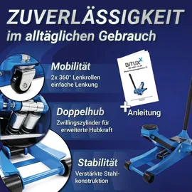 BITUXX Rangierwagenheber Stahl 3T blau