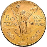 Casa de Moneda de México 37,5 g Gold 50 Pesos Mexiko Centenario