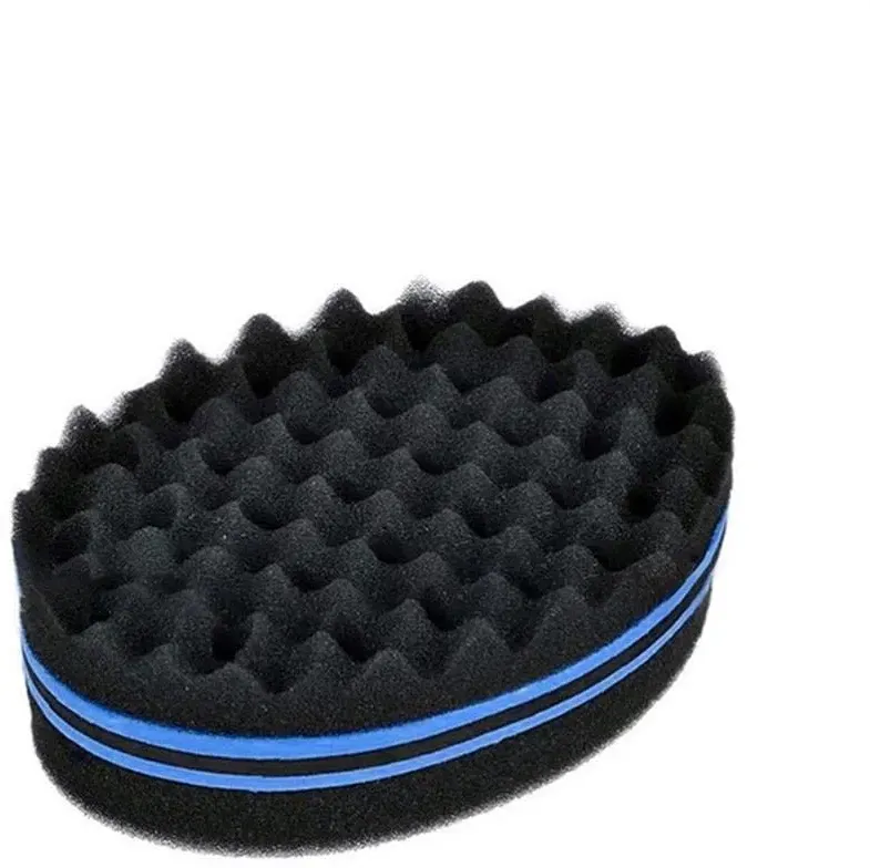 1 Stück Kleine Löcher Haarschwamm Für Twists Und Dreads Farber Afro Welle Windel Curling Sponge Pinsel Für Locken Frauen Männer Natürliches Haar (blau)