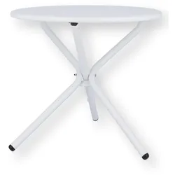 Beistelltisch Tris aus Aluminium, Weiß