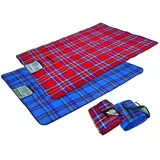 Picknickdecke Tragegriff Isoliert Klettverschluss 175 x 135 cm Rot