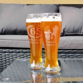 LUXENTU Weizenglas Weißbierglas 0,5 Liter - 60. Jubiläum