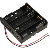 TRU Components TC-13220716 Batteriehalter 4x 18650 Kabel (L x B x H) 76 x 79 x 21 mm