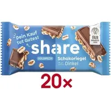 Share Dinkelpuff Riegel Schokoriegel 20 St.
