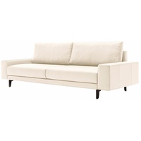 HÜLSTA sofa 3-Sitzer »hs.450«, Armlehne breit niedrig, Alugussfüße in umbragrau, Breite 220 cm weiß