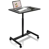 HJH Office 802111 Stehtisch Stand VM-SU 70x48 cm Schwarz Laptopständer Arbeitstisch höhenverstellbar bis 114 cm