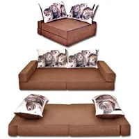 KKK6 Kindersofa Kindermatratze Sitzkissen Spielsofa Minicouch Set + 2 Kissen