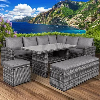 Brast Gartenmöbel Set Eco Grau/Anthrazit