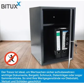 BITUXX Möbeltresor mit Schlüssel / keine Sicherheitsstufe
