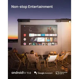 XGIMI MoGo 2 Pro 1080P Mini-Projektor, tragbar, WiFi und Bluetooth, Android TV 11.0, 400 Lumen, 2 x 8 W ISO-Lautsprecher, unterstützt 4K, Autofokus, Objektenvermeidung und Bildanpassung