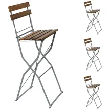 Mojawo Biergartenstuhl 42 x 48 x 107 cm braun 4 St.