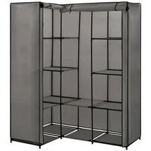 vidaXL Eckkleiderschrank Grau 130 x 87 x 169 cm