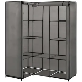 vidaXL Eckkleiderschrank Grau 130 x 87 x 169 cm