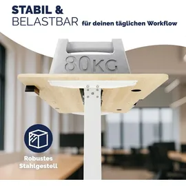 CASARIA Höhenverstellbarer Schreibtisch Beige