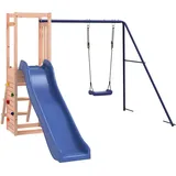 Kinderspielturm für den Garten mit Rutsche, Schaukel & Kletterwand - Massivholz