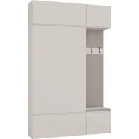 GOODHOME Garderobe HAGA III 2S1W Kaschmirbeige