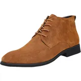 Generisch Herren Stiefeletten Elegant Chelsea Boots Wildleder Freizeitschuhe Chelsea Boots Wanderschuhe rutschfeste Warme Herbstschuhe Cowboy Schnürstiefel Outdoor Sneakers Vegan Trekkingschuhe - 44 EU