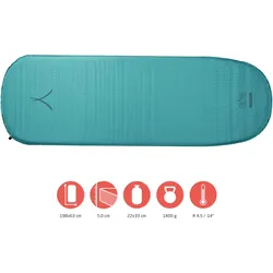 Isomatte Hattan Camping Thermomatte Luftbett Schlaf Matte Bett Selbstaufblasend blau 198 x 63 x 5 cm