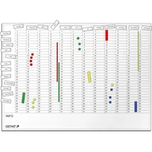 GENIE Jahreskalender & Jahresplaner Magnettafel 56 x 77 cm Weiß