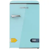 Cecotec Mini Retro Kühlschrank mit 110 L Bolero CoolMarket TT Origin 110 Blau E. Mini-Kühlschrank, Klasse E, ICEBOX, LED-Innenbeleuchtung, Chromgriff, Glasablagen, Flaschenöffner, Blau.