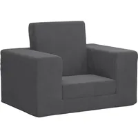 vidaXL Schlafsofa für Kinder Anthrazit Weicher Plüsch