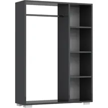 [en.casa] Nesbyen Garderobenschrank 126 x 90 x 30 cm anthrazit