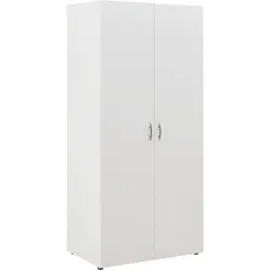 Schlafkontor Drehtürenschrank Base Kleiderschrank – Joe Garderobe, weiß, 81 cm breit