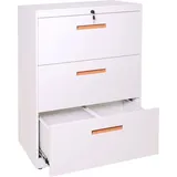 Hängeregisterschrank HHG-042, Aktenschrank Büroschrank Stahlschrank, A4 abschließbar 103x76x46cm weiß