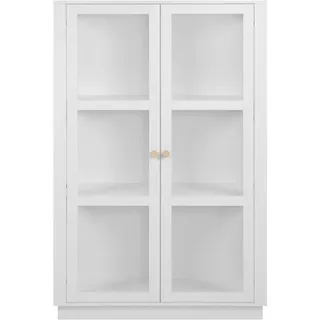 MID.YOU Vitrine, Weiß, Metall, 4 Fächer, 100x150x40 cm stehend, Esszimmer, Vitrinen