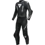 Dainese Laguna Seca Lederkombi - Black / Black / White - 110