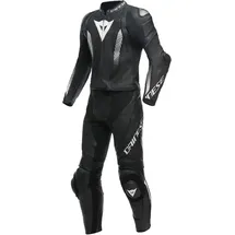 Dainese Laguna Seca Lederkombi - Black / Black / White - 110