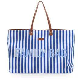 Childhome Family Bag Tragetasche Blau gestreift, Blau