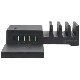 Manhattan Power Delivery Charging Station with Qi Wireless Charging Pad (36 W), USB Ladegerät, Schwarz