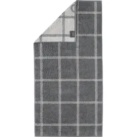CAWÖ Luxury Home Two-Tone Grafik 604 Handtuch 50 x 100 cm schiefer