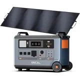 OSCAL Blackview 120 V/240 V Dual-Spannungsausgangskraftwerk 6000 W LiFePO4-Batterie 3600 Wh tragbarer Generator mit 400 W Solarpanel