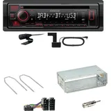 Kenwood KDC-BT450DAB Bluetooth DAB CD Einbauset für Renault Kangoo KC Laguna 1 2