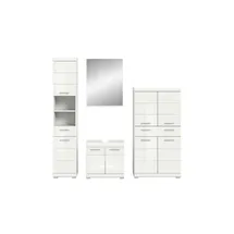 Möbel Kraft Badmöbel-Set Schloonsee 186 x 191 cm Weiß