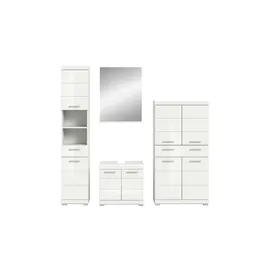Möbel Kraft Badmöbel-Set Schloonsee 186 x 191 cm Weiß