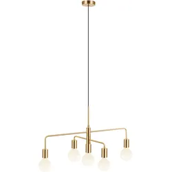NORDLUX Pendelleuchte "Gloom", grau (messingfarben), Ø 4,30cm H: 36,00cm, Lampen, Moderne Interpretation des klassischen Kronleuchters, Rotierbare Arme