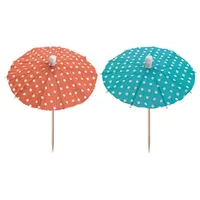 Papstar 10 Deko-Picker 10 cm farbig sortiert "Eisschirmchen Dots"