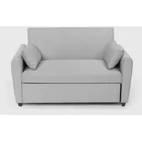 Porto Rico Ausziehbares 2-Sitzer-Schlafsofa, modernes Design aus Stoff - Grau
