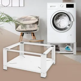 ML-Design Waschmaschinen-Untergestell mit Ablage, Weiß, 63 x 54 cm