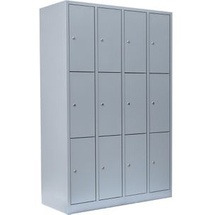 Classix Schließfachschrank lichtgrau X-520340, 12 Schließfächer 118,5 x 50,0 x 180,0 cm