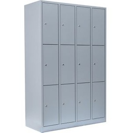 Classix Schließfachschrank lichtgrau X-520340, 12 Schließfächer 118,5 x 50,0 x 180,0 cm